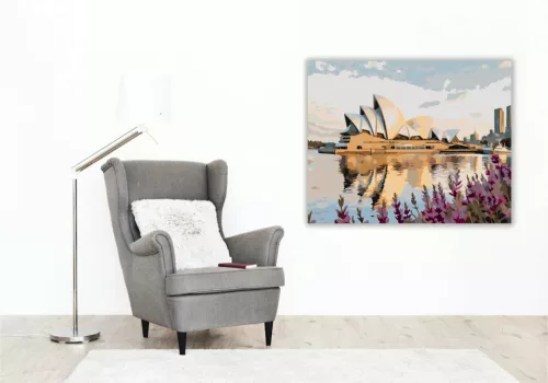 Sydney-i Operaház - számfestő készlet - Számfestő.hu - 40×50cm - Keret nélkül