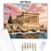 Poszeidón-temploma - számfestő készlet - Számfestő.hu - 60×70cm - Keretre feszítve