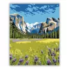 Derűs Yosemite-völgy - számfestő készlet - Számfestő.hu - 40×50cm - Keretre feszítve