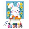 Bájos húsvéti nyuszi - gyerek számfestő készlet - Számfestő.hu - 40×40cm - Keretre feszítve