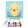 Mosolygós kiskacsa - gyerek számfestő készlet - Számfestő.hu - 30×30cm - Keret nélkül