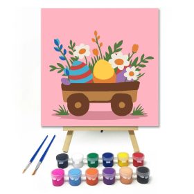 Tavaszi tojások - gyerek számfestő készlet - Számfestő.hu - 20×20cm - Keret nélkül