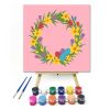 Színes tojáskoszorú - gyerek számfestő készlet - Számfestő.hu - 50×50cm - Keretre feszítve