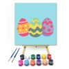 Színes tojások - gyerek számfestő készlet - Számfestő.hu - 40×40cm - Keretre feszítve