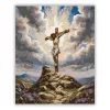 Keresztre feszített Jézus - számfestő készlet - Számfestő.hu - 80×100cm - Keret nélkül