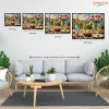 Meghitt tulipáncsokor - számfestő készlet - Számfestő.hu - 80×100cm - Keretre feszítve