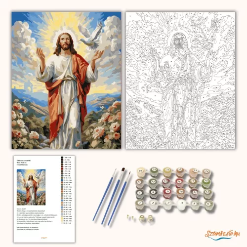 Fénylő feltámadás - számfestő készlet - Számfestő.hu - 50×60cm - Keret nélkül