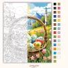 Napsütötte tojás kosár - számfestő készlet - Számfestő.hu - 40×50cm - Keret nélkül