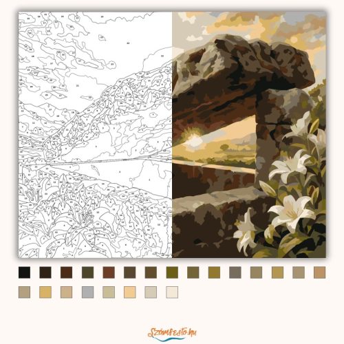 Reményteli üres sziklasír - számfestő készlet - Számfestő.hu - 40×50cm - Keret nélkül