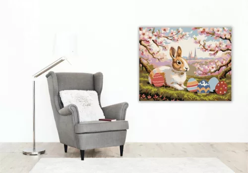 Virágzó ágak alatt - számfestő készlet - Számfestő.hu - 50×60cm - Keret nélkül