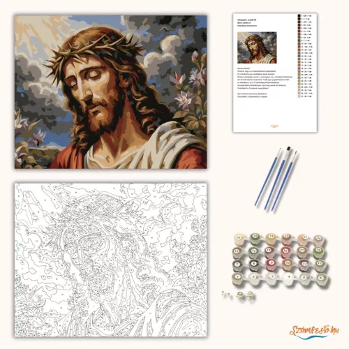 Dramatikus töviskorona - számfestő készlet - Számfestő.hu - 60×70cm - Keret nélkül