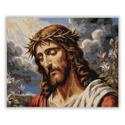 Dramatikus töviskorona - számfestő készlet - Számfestő.hu - 60×70cm - Keretre feszítve