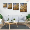 Alkonyi aranyvesszők - számfestő készlet - Számfestő.hu - 60×70cm - Keretre feszítve