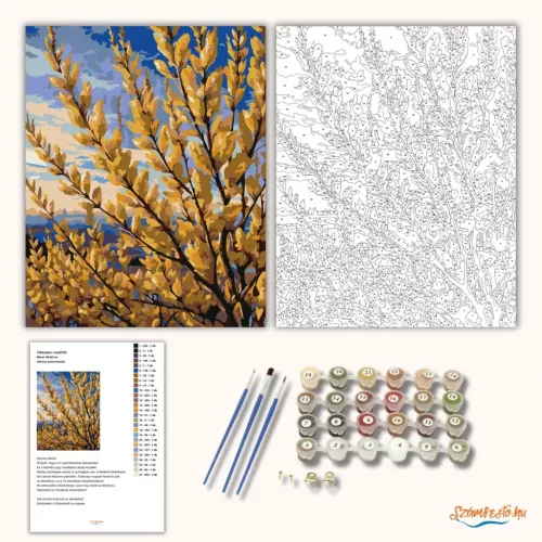 Alkonyi aranyvesszők - számfestő készlet - Számfestő.hu - 40×50cm - Keret nélkül