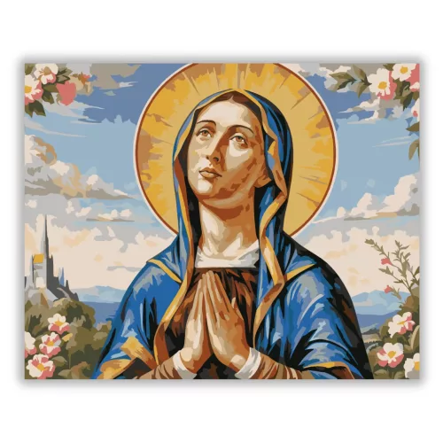 Szűz Mária tekintete - számfestő készlet - Számfestő.hu - 40×50cm - Keret nélkül