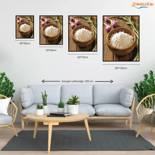 Rusztikus tormatál - számfestő készlet - Számfestő.hu - 50×60cm - Keretre feszítve