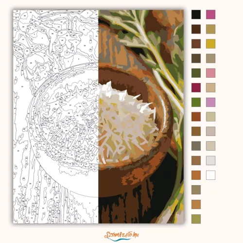 Rusztikus tormatál - számfestő készlet - Számfestő.hu - 80×100cm - Keret nélkül