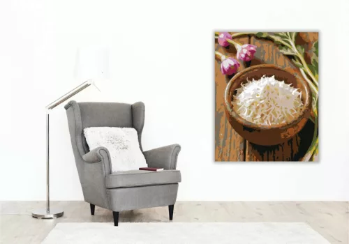 Rusztikus tormatál - számfestő készlet - Számfestő.hu - 80×100cm - Keretre feszítve