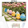 Tavaszi tojássor - számfestő készlet - Számfestő.hu - 60×70cm - Keret nélkül