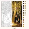 Ragyogó lombfüggöny - számfestő készlet - Számfestő.hu - 40×50cm - Keret nélkül