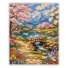 Mesés kerti híd - számfestő készlet - Számfestő.hu - 40×50cm - Keret nélkül