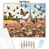 Romantikus pillangótánc - számfestő készlet - Számfestő.hu - 60×70cm - Keret nélkül