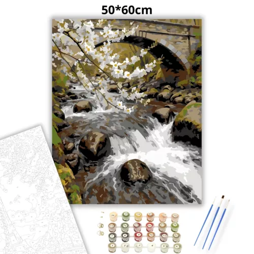 Friss patakzúgás - számfestő készlet - Számfestő.hu - 50×60cm - Keret nélkül