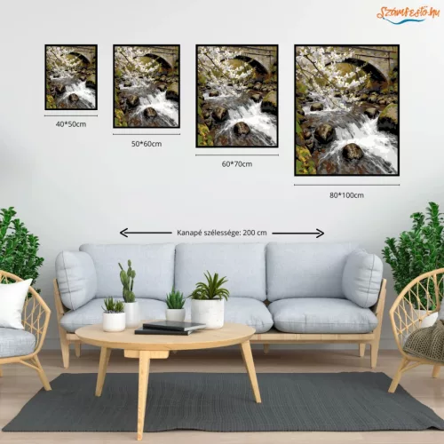 Friss patakzúgás - számfestő készlet - Számfestő.hu - 50×60cm - Keret nélkül