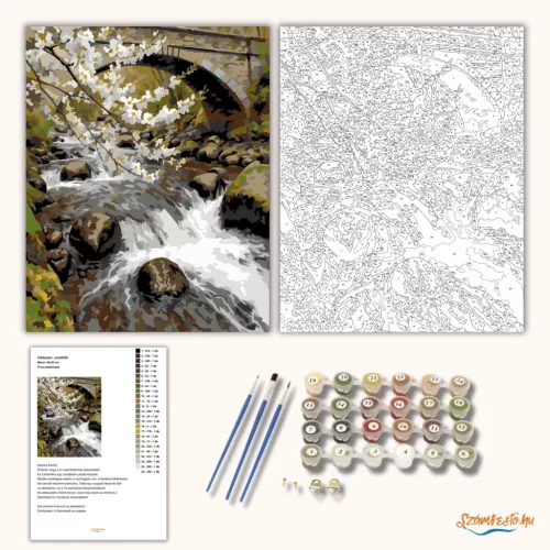 Friss patakzúgás - számfestő készlet - Számfestő.hu - 40×50cm - Keret nélkül