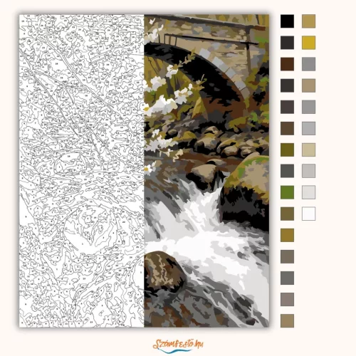 Friss patakzúgás - számfestő készlet - Számfestő.hu - 40×50cm - Keret nélkül