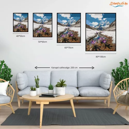 Olvadó kis patak - számfestő készlet - Számfestő.hu - 40×50cm - Keret nélkül