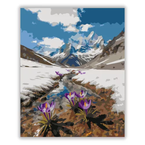 Olvadó kis patak - számfestő készlet - Számfestő.hu - 40×50cm - Keret nélkül