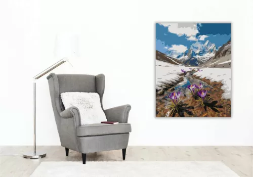 Olvadó kis patak - számfestő készlet - Számfestő.hu - 40×50cm - Keret nélkül