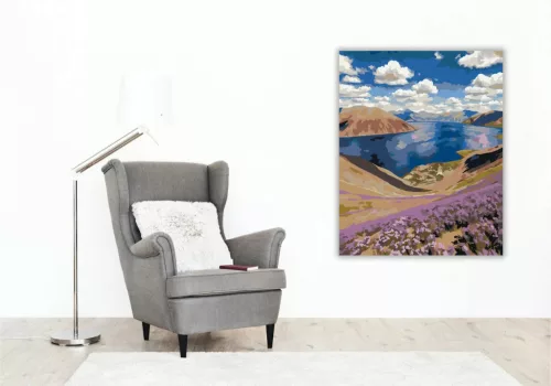 Derűs hegyek ölelése - számfestő készlet - Számfestő.hu - 40×50cm - Keret nélkül