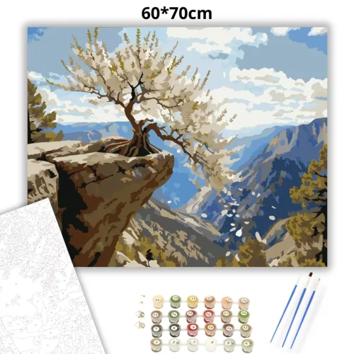 Szellős sziklapárkány - számfestő készlet - Számfestő.hu - 60×70cm - Keretre feszítve