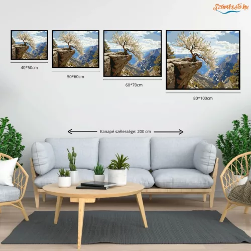 Szellős sziklapárkány - számfestő készlet - Számfestő.hu - 80×100cm - Keretre feszítve