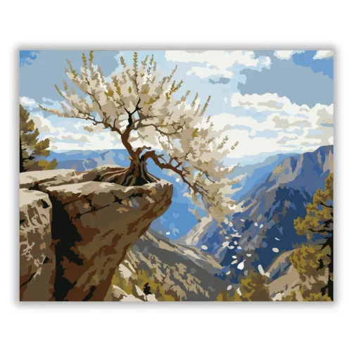 Szellős sziklapárkány - számfestő készlet - Számfestő.hu - 40×50cm - Keret nélkül