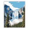Zúgó yosemite-i vízesés - számfestő készlet - Számfestő.hu - 50×60cm - Keretre feszítve