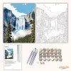 Zúgó yosemite-i vízesés - számfestő készlet - Számfestő.hu - 80×100cm - Keret nélkül