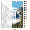Zúgó yosemite-i vízesés - számfestő készlet - Számfestő.hu - 40×50cm - Keret nélkül