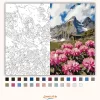 Rododendronok a csúcsok alatt - számfestő készlet - Számfestő.hu - 40×50cm - Keret nélkül