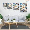 Tavaszi magnóliaág - számfestő készlet - Számfestő.hu - 80×100cm - Keretre feszítve
