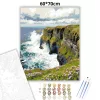 Tajtékos sziklapart - számfestő készlet - Számfestő.hu - 60×70cm - Keretre feszítve