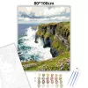 Tajtékos sziklapart - számfestő készlet - Számfestő.hu - 80×100cm - Keretre feszítve