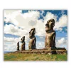 Időtlen Moai őrség - számfestő készlet - Számfestő.hu - 60×70cm - Keret nélkül