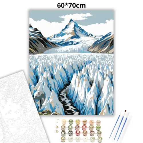 Jégtornyok völgye - számfestő készlet - Számfestő.hu - 60×70cm - Keret nélkül