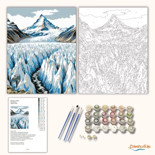 Jégtornyok völgye - számfestő készlet - Számfestő.hu - 60×70cm - Keret nélkül