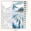 Jégtornyok völgye - számfestő készlet - Számfestő.hu - 40×50cm - Keret nélkül