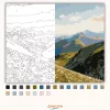 Tiszta hegygerincek - számfestő készlet - Számfestő.hu - 40×50cm - Keretre feszítve