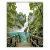 Türkiz tó vízesése - számfestő készlet - Számfestő.hu - 40×50cm - Keretre feszítve